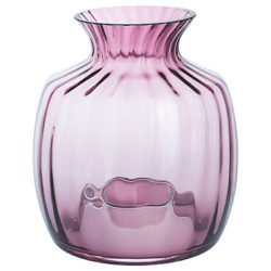 Dartington Crystal Cushion Vase, H21.5cm, Heather